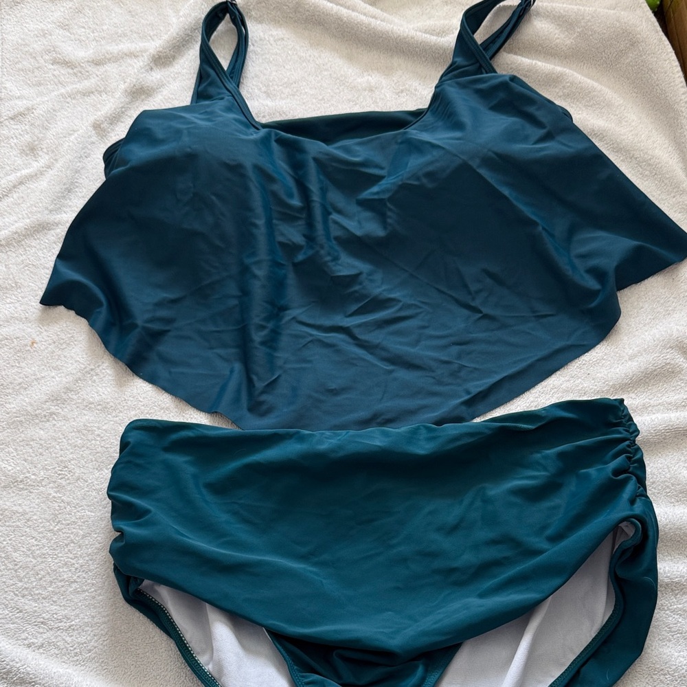 Elegant Deep Teal Bikini Set